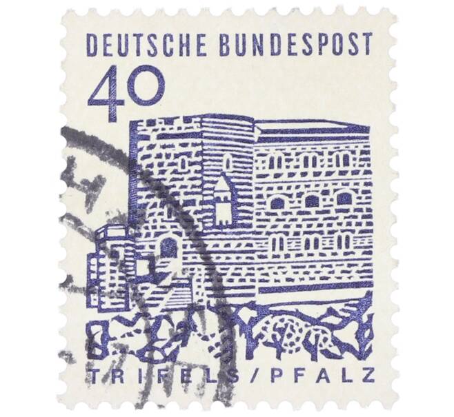 Почтовая марка 40 пфеннигов 1965 года Западная Германия (ФРГ) «Немецкие постройки XII века — Замок Трифельс в Пфальце» (Артикул: T11-35296) — Фото №1