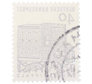 Почтовая марка 40 пфеннигов 1965 года Западная Германия (ФРГ) «Немецкие постройки XII века — Замок Трифельс в Пфальце»