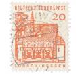 Почтовая марка 20 пфеннигов 1965 года Западная Германия (ФРГ) «Немецкие постройки XII века — Ворота Лоршского монастыря в Гессене» (Артикул: T11-35323) — Фото №1
