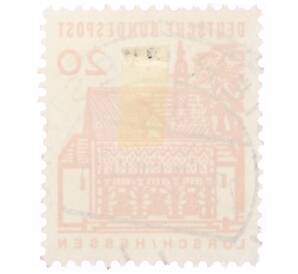 Почтовая марка 20 пфеннигов 1965 года Западная Германия (ФРГ) «Немецкие постройки XII века — Ворота Лоршского монастыря в Гессене»