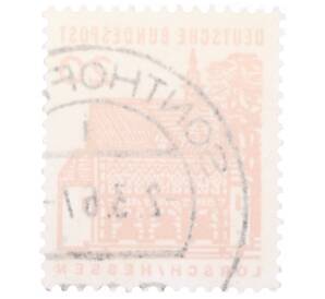 Почтовая марка 20 пфеннигов 1965 года Западная Германия (ФРГ) «Немецкие постройки XII века — Ворота Лоршского монастыря в Гессене»