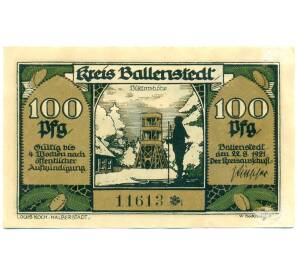 100 пфеннигов 1921 года Германия — Балленштедт (Нотгельд) — Фото №2