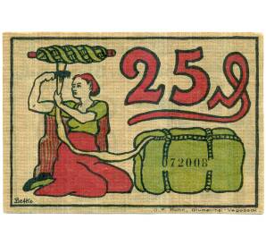 25 пфеннигов 1921 года Германия — Блюменталь (Нотгельд) — Фото №2