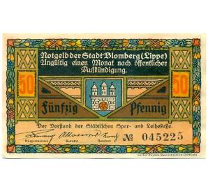 50 пфеннигов 1921 года Германия — Бломберг / Липпе (Нотгельд) — Фото №1