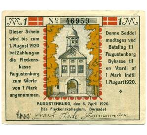 1 марка 1920 года Германия — Аугустенбург (Нотгельд) — Фото №1