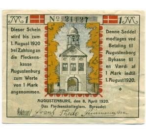 1 марка 1920 года Германия — Аугустенбург (Нотгельд) — Фото №1