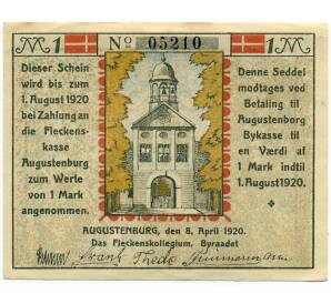 1 марка 1920 года Германия — Аугустенбург (Нотгельд) — Фото №1