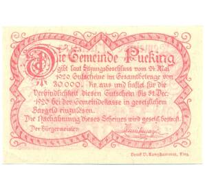 50 геллеров 1920 года Австрия — Пуккинг (Нотгельд) — Фото №2