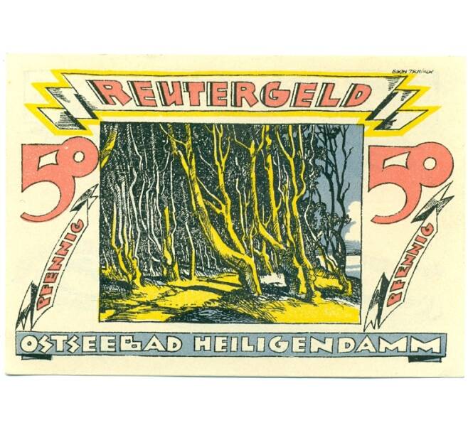 Банкнота 50 пфеннигов 1921 года Германия — Хайлигендамм (Нотгельд) (Артикул: K10-12017) — Фото №2