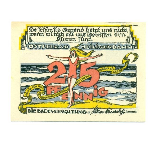 Банкнота 25 пфеннигов 1921 года Германия — Хайлигендамм (Нотгельд) (Артикул: K10-12018) — Фото №1