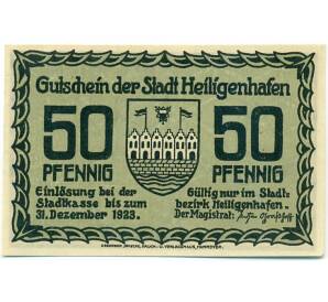 50 пфеннигов 1923 года Германия — Хайлигенхафен (Нотгельд) — Фото №1