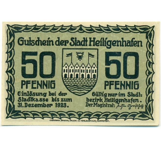 Банкнота 50 пфеннигов 1923 года Германия — Хайлигенхафен (Нотгельд) (Артикул: K10-12020) — Фото №1