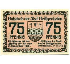 75 пфеннигов 1923 года Германия — Хайлигенхафен (Нотгельд) — Фото №1