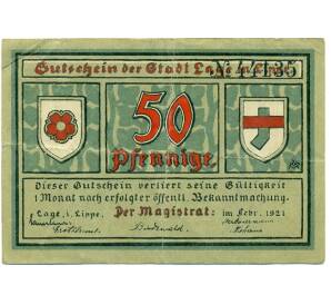 50 пфеннигов 1921 года Германия — Лаге (Нотгельд)