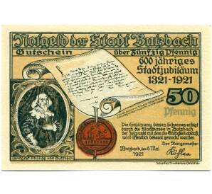 50 пфеннигов 1921 года Германия — Буцбах (Нотгельд)