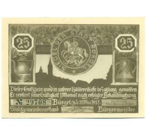 25 пфеннигов 1921 года Германия — Бюргель (Нотгельд) — Фото №1