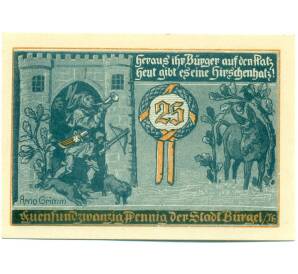 25 пфеннигов 1921 года Германия — Бюргель (Нотгельд) — Фото №2
