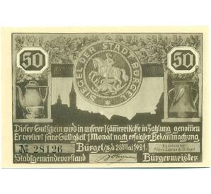 50 пфеннигов 1921 года Германия — Бюргель (Нотгельд) — Фото №1