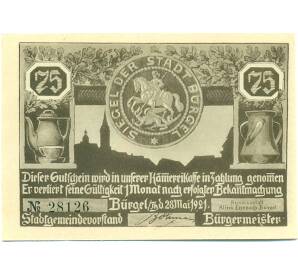 75 пфеннигов 1921 года Германия — Бюргель (Нотгельд) — Фото №1