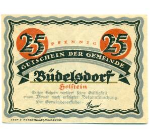 25 пфеннигов 1921 года Германия — Бюдельсдорф (Нотгельд) — Фото №1