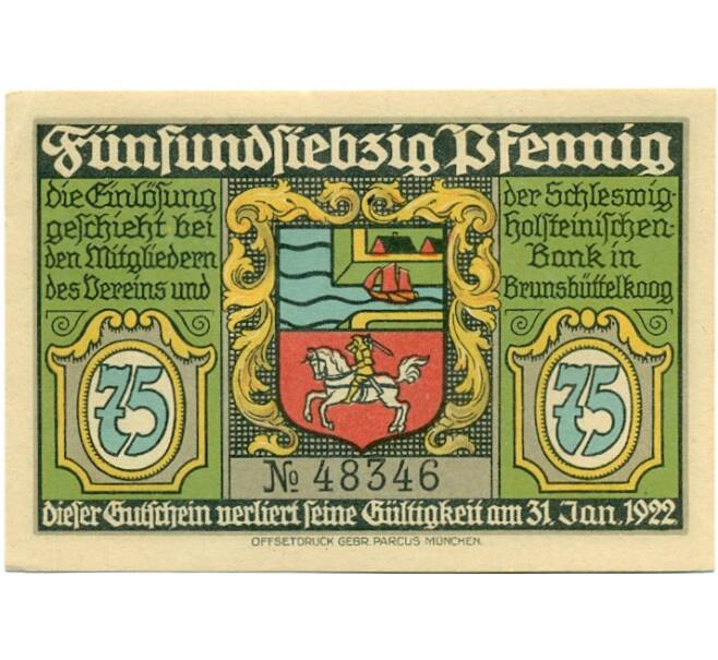 Банкнота 75 пфеннигов 1922 года Германия — Брунсбюттель (Нотгельд) (Артикул: K10-12062) — Фото №2
