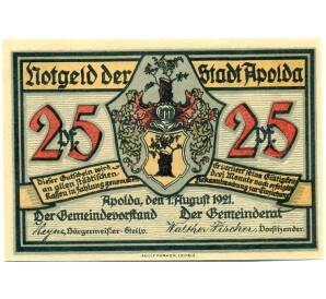 25 пфеннигов 1921 года Германия — Апольд (Нотгельд) — Фото №1
