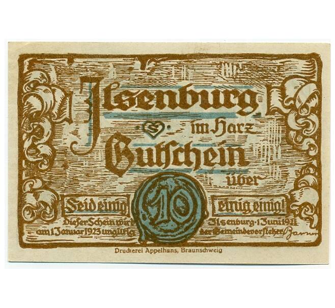 Банкнота 10 пфеннигов 1921 года Германия — Ильзенбург (Нотгельд) (Артикул: K10-12113) — Фото №1