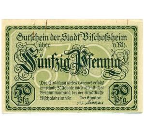 50 пфеннигов 1921 года Германия — Бишофсхайм-ан-дер-Рен (Нотгельд) — Фото №1
