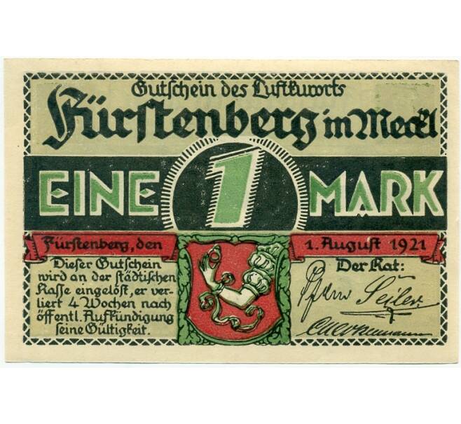 Банкнота 1 марка 1921 года Германия — Фюрстенберг (Нотгельд) (Артикул: K10-12123) — Фото №1