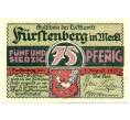Банкнота 75 пфеннигов 1921 года Германия — Фюрстенберг (Нотгельд) (Артикул: K10-12124) — Фото №1