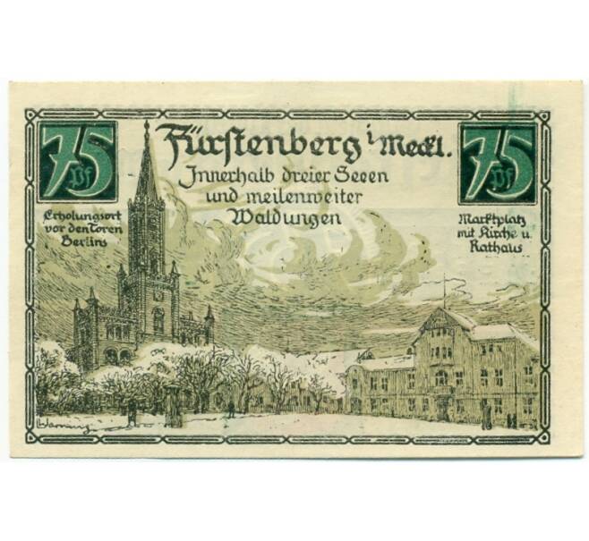 Банкнота 75 пфеннигов 1921 года Германия — Фюрстенберг (Нотгельд) (Артикул: K10-12125) — Фото №2