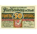 Банкнота 50 пфеннигов 1921 года Германия — Фюрстенберг (Нотгельд) (Артикул: K10-12126) — Фото №1