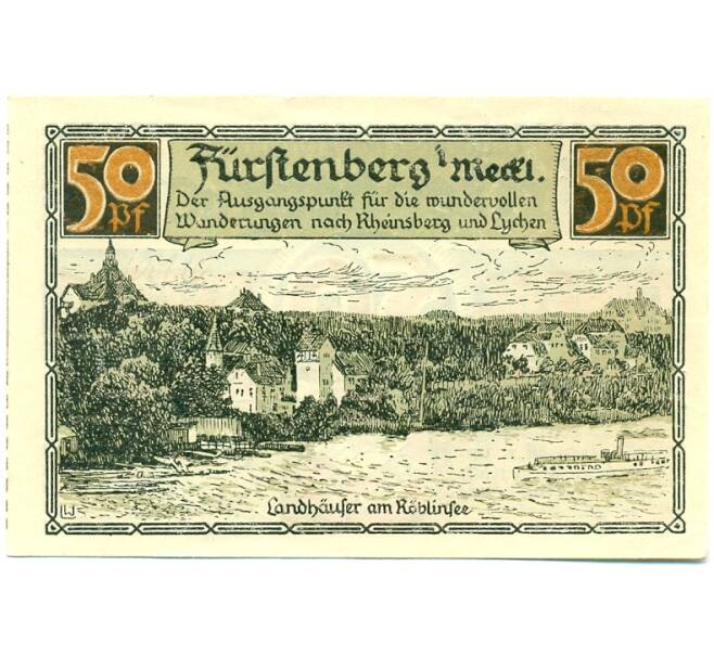Банкнота 50 пфеннигов 1921 года Германия — Фюрстенберг (Нотгельд) (Артикул: K10-12126) — Фото №2