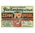 Банкнота 10 пфеннигов 1921 года Германия — Фюрстенберг (Нотгельд) (Артикул: K10-12127) — Фото №1