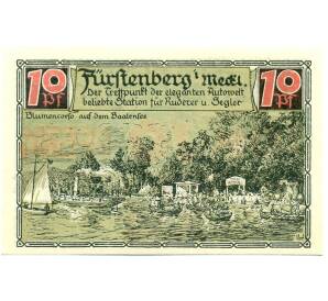 10 пфеннигов 1921 года Германия — Фюрстенберг (Нотгельд) — Фото №2