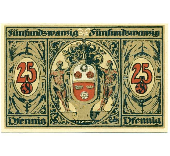 Банкнота 25 пфеннигов 1921 года Германия — Кронах (Нотгельд) (Артикул: K10-12143) — Фото №1