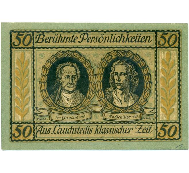 Банкнота 50 пфеннигов 1921 года Германия — Лаухштедт (Нотгельд) (Артикул: K10-12148) — Фото №1
