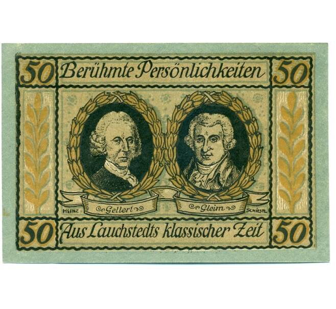 Банкнота 50 пфеннигов 1921 года Германия — Лаухштедт (Нотгельд) (Артикул: K10-12149) — Фото №1