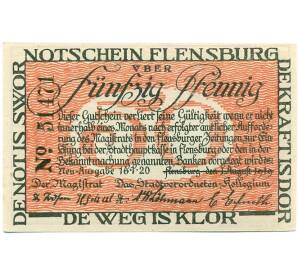 50 пфеннигов 1920 года Германия — Фленсбург (Нотгельд) — Фото №1