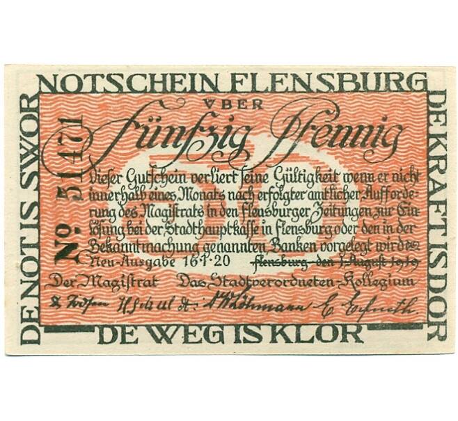 Банкнота 50 пфеннигов 1920 года Германия — Фленсбург (Нотгельд) (Артикул: K10-12156) — Фото №1