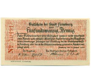 25 пфеннигов 1920 года Германия — Фленсбург (Нотгельд) — Фото №1