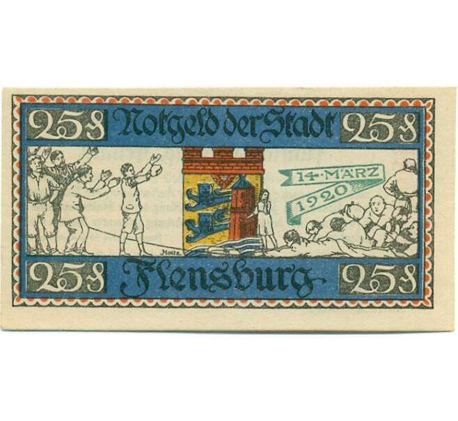 Банкнота 25 пфеннигов 1920 года Германия — Фленсбург (Нотгельд) (Артикул: K10-12158) — Фото №2