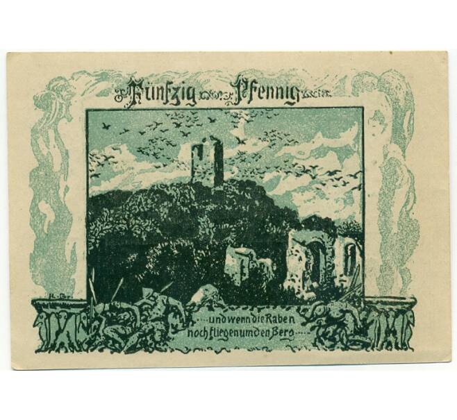 Банкнота 50 пфеннигов 1921 года Германия — Франкенхаузен (Нотгельд) (Артикул: K10-12161) — Фото №1