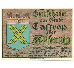 50 пфеннигов 1921 года Германия — Кастроп (Нотгельд) — Фото №1