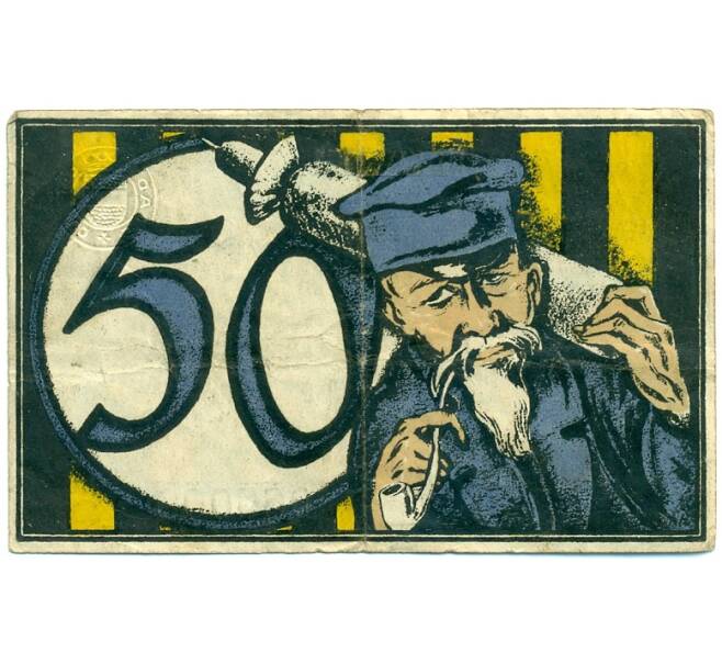 Банкнота 50 пфеннигов 1921 года Германия — Крефельд (Нотгельд) (Артикул: K10-12171) — Фото №1