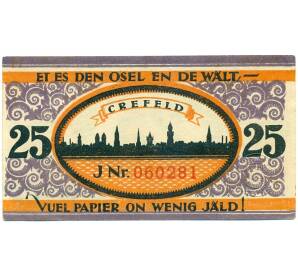 25 пфеннигов 1921 года Германия — Крефельд (Нотгельд) — Фото №1