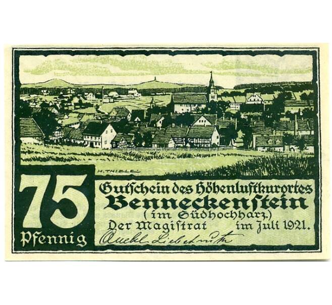 Банкнота 75 пфеннигов 1921 года Германия — Беннекенштайн (Нотгельд) (Артикул: K10-12173) — Фото №1
