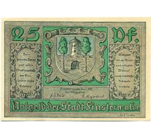 25 пфеннигов 1921 года Германия — Финстервальде (Нотгельд) — Фото №1