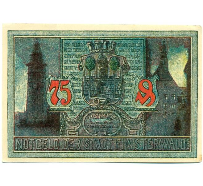 Банкнота 75 пфеннигов 1921 года Германия — Финстервальде (Нотгельд) (Артикул: K10-12180) — Фото №1