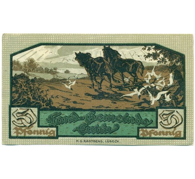 Банкнота 50 пфеннигов 1921 года Германия — Ойтин (Нотгельд) (Артикул: K10-12182) — Фото №2